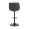 Armen Living Brock Adjustable Gray Faux Leather and Walnut Wood Bar Stool with Black Base LCBCBABLBLGR - alternate 8